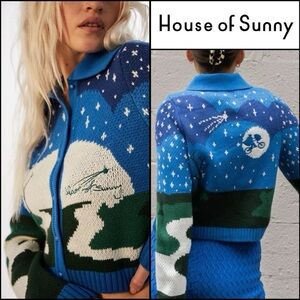 House of Sunny RARE VOL 18 Night Tripper E.T. Collared Knitted Cardigan